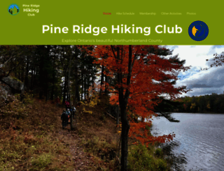 pineridgehikingclub.ca screenshot
