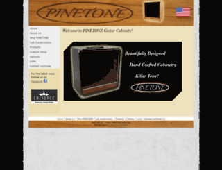 pinetoneguitarcabs.com screenshot