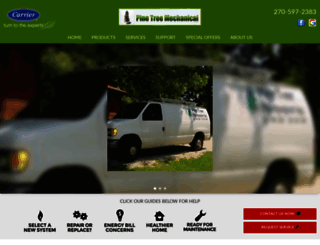 pinetreehvac.com screenshot