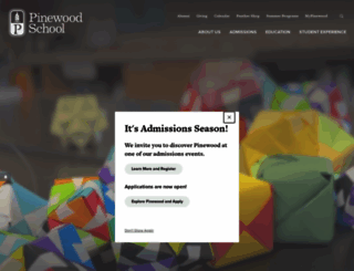 pinewood.edu screenshot