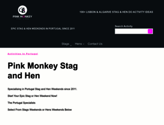 pinkmonkeystagandhen.co.uk screenshot