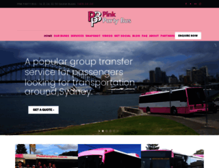 pinkpartybus.com.au screenshot