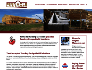 pinnaclebuildingmaterials.com screenshot