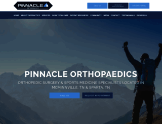 pinnacleorthopaedic.com screenshot