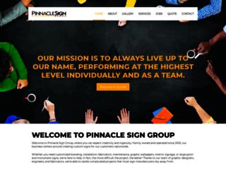 pinnaclesigngroup.com screenshot
