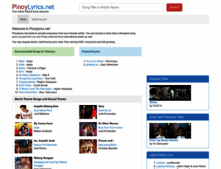 pinoylyrics.net screenshot