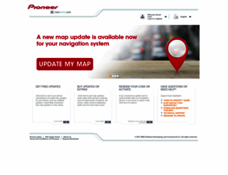 pioneer.naviextras.com screenshot
