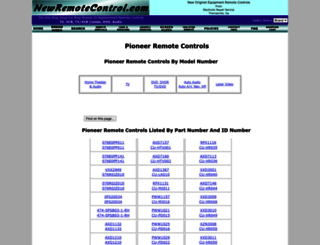 pioneer.newremotecontrol.com screenshot