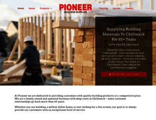pioneerbuildingsupplies.com screenshot