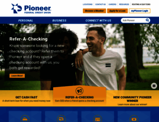 pioneerfcu.org screenshot