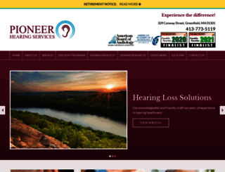 pioneerhearingservices.com screenshot