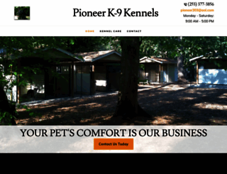 pioneerk9kennels.com screenshot