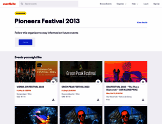 pioneersfestival.eventbrite.co.uk screenshot