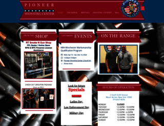 pioneershootingcenter.com screenshot