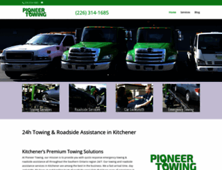 pioneertowing.ca screenshot