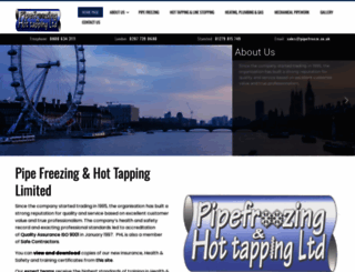 pipefreeze.co.uk screenshot