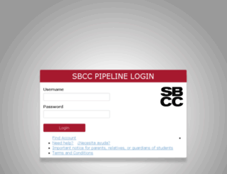 pipeline.sbcc.edu screenshot