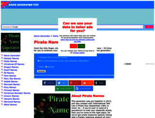 pirate.namegeneratorfun.com screenshot