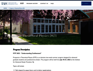 pitp.ias.edu screenshot