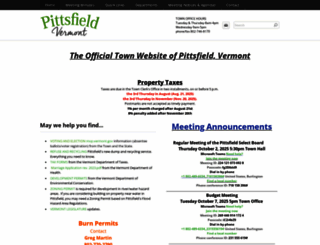 pittsfieldvt.org screenshot