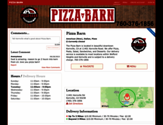 pizzabarn.netwaiter.com screenshot
