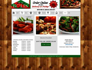 pizzabolison29th.com screenshot