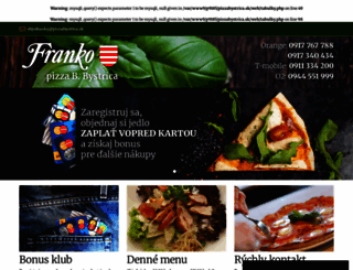 pizzabystrica.sk screenshot