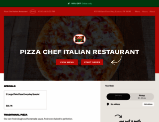 pizzachefitalianrestaurant.com screenshot