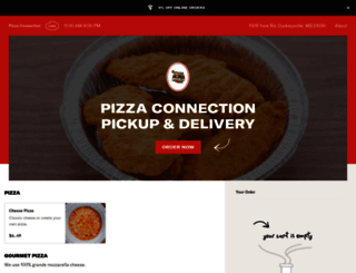 pizzaconnectionmenu.com screenshot