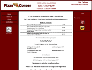 pizzacornerca.com screenshot