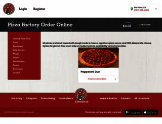 pizzafactoryriovista.gimmegrub.com screenshot