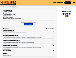 pizzapiezrestaurant.com screenshot