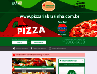 pizzariabrasinha.com.br screenshot