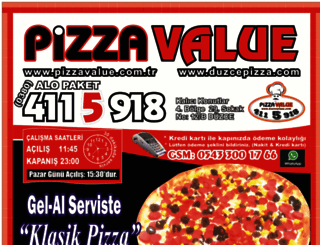 pizzavalue.com.tr screenshot