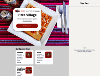 pizzavillageburlington.com screenshot
