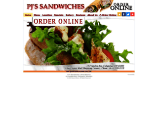 pjssandwiches.com screenshot
