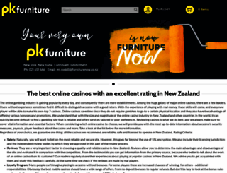 pkfurniture.co.nz screenshot