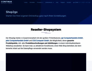 pkz-edv.shop2go.biz screenshot