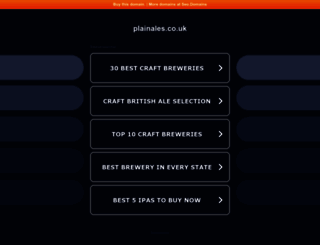plainales.co.uk screenshot
