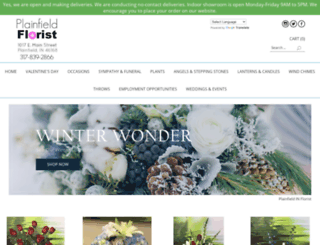 plainfieldflorist.com screenshot