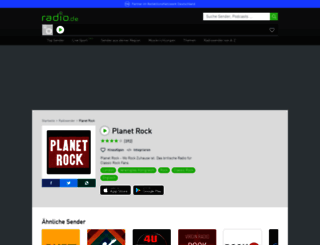 planetrock.radio.de screenshot