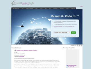 planetsourcecode.com screenshot