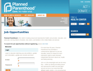 plannedparenthoodext.hire.com screenshot