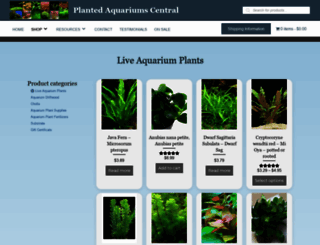 plantedaquariumscentral.com screenshot