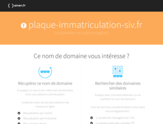 plaque-immatriculation-siv.fr screenshot