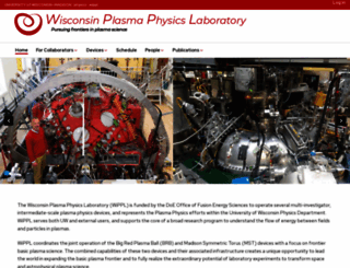 plasma.physics.wisc.edu screenshot