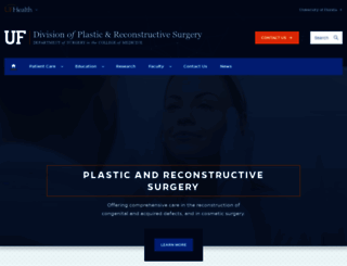 plasticandreconstructive.surgery.med.ufl.edu screenshot