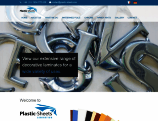 plasticsheetslamination.com screenshot