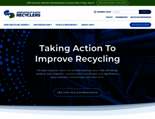 plasticsrecycling.org screenshot