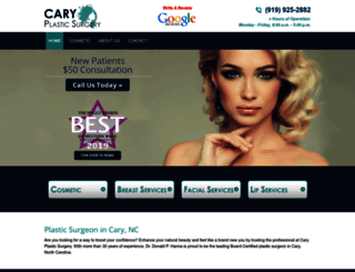 plasticsurgery-cary.com screenshot